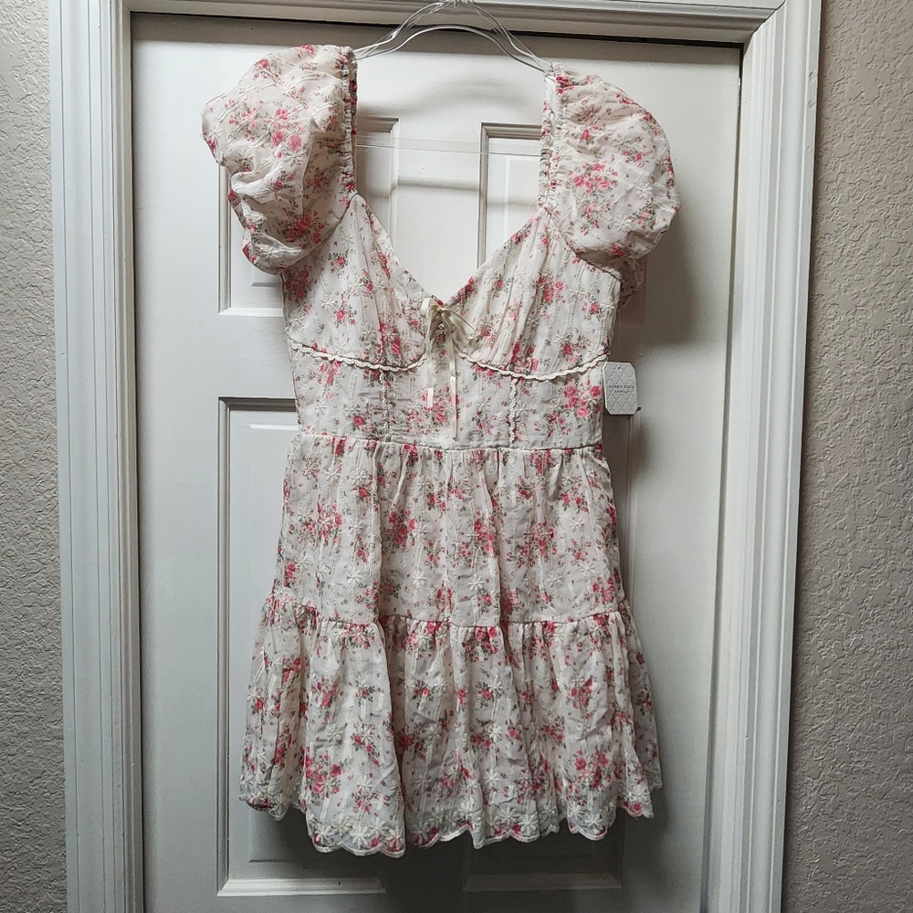 Altar'd State Floral Puff Sleeve Dress